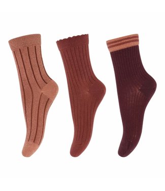 MP denmark Grape Skin Abby 3-pack socks