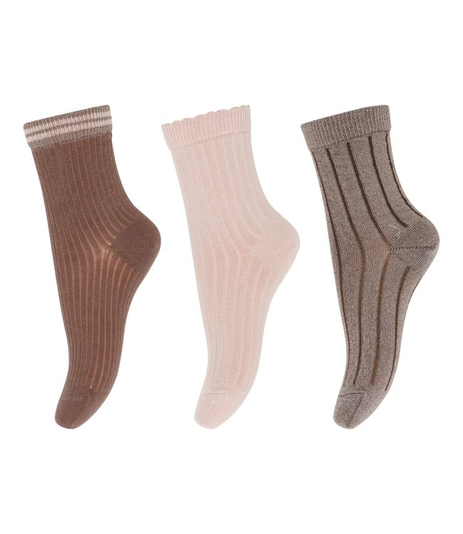 MP denmark Brown Sienna Abby 3-pack socks