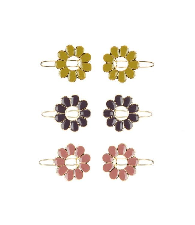 Mimi & Lula Enamel flower mini clips