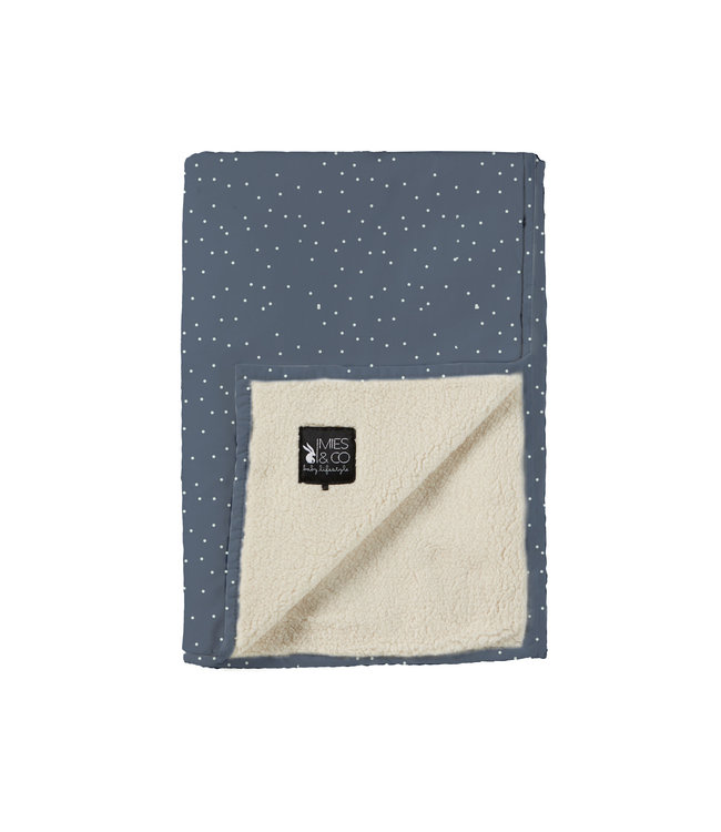 Mies & CO Baby soft teddy blanket Adorable dots blue
