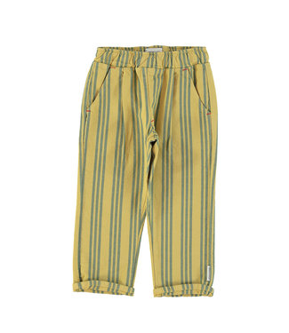Piupiuchick Unisex trousers | khaki w/ big blue stripes