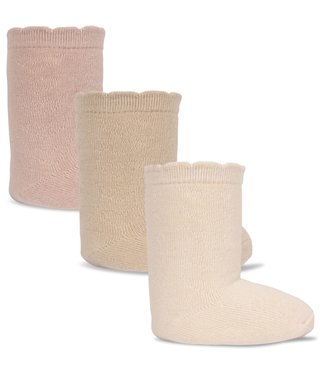 Konges Slojd 2pack lace socks Rose/Off white/Toasted almond