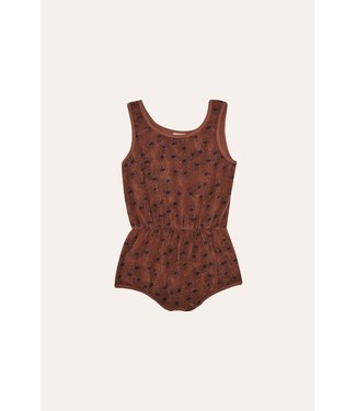 The Campamento BROWN DAISIES JUMPSUIT
