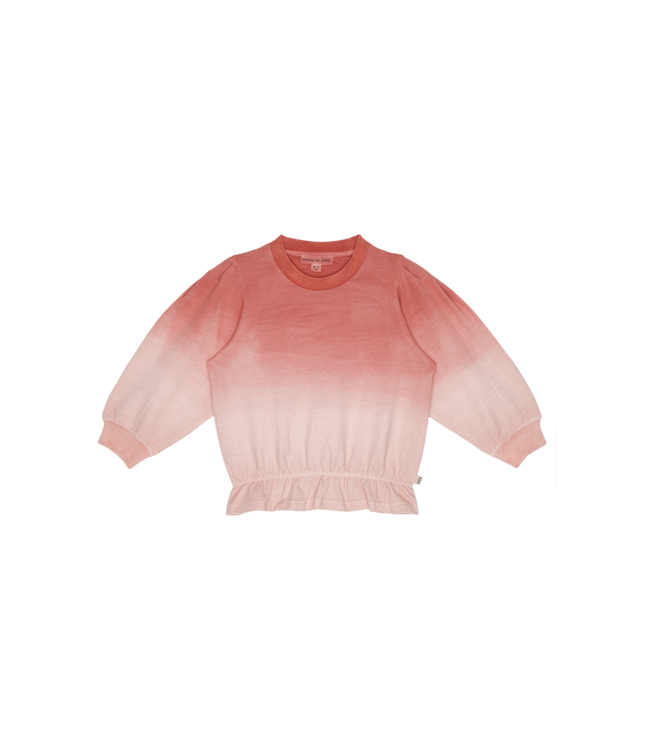 House of Jamie Chunky Frill Sweater Dip Dye Spicy Blush