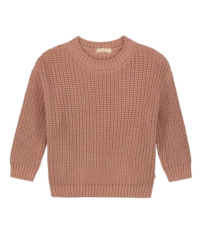 Yuki Kidswear Chunky Knitted Sweater - BLUSH