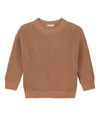 Yuki Kidswear Chunky Knitted Sweater - BISCUIT