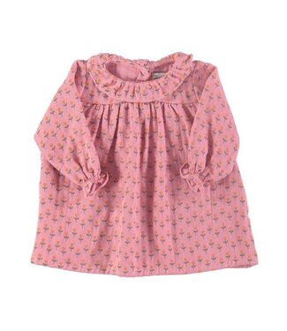 Piupiuchick Baby dress | Pink w/ little flowers