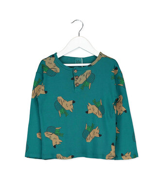 Lötiekids Longsleeve shirt Wolfs forest green