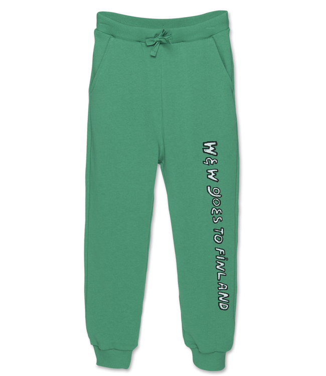 Printed sweatpants Kelly green slogan Esel Elg