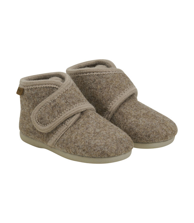 Enfant Baby wool slippers Sand Melange