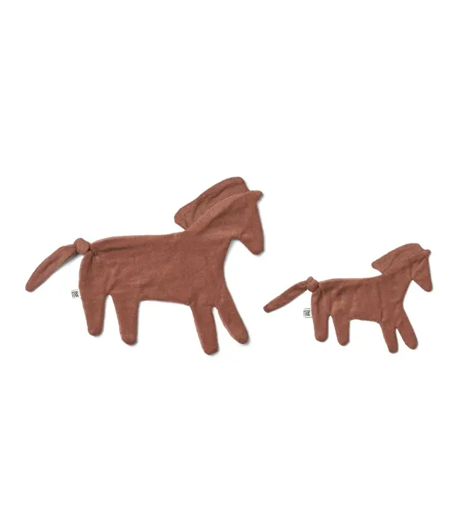 Liewood Janai Cuddle Cloth 2-Pack Horses dark rosetta