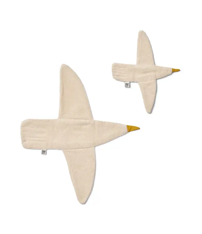 Liewood Janai Cuddle Cloth 2-Pack Birds Sandy mix