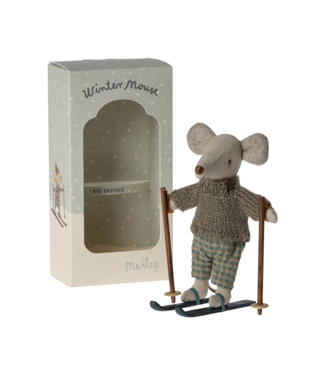 Maileg Winter mouse with ski set - Big brother