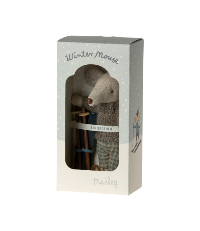 Maileg Winter mouse with ski set - Big brother