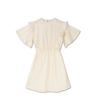 Repose AMS ruffle dress fancy sand white stripe