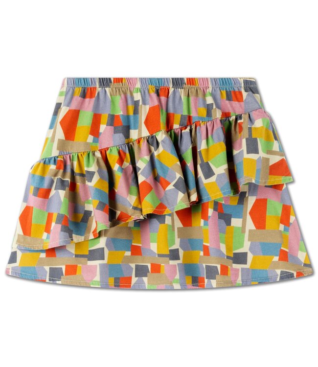 Repose AMS ruffle skirt graphic colorblock