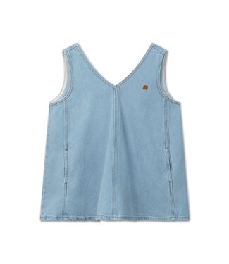 Repose AMS pinafore dress bleached light blue