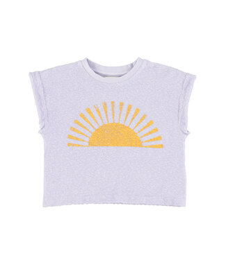 Piupiuchick t´shirt | lavender w/ "burning sand" print