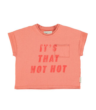 Piupiuchick t'shirt | terracotta w/ "hot hot" print