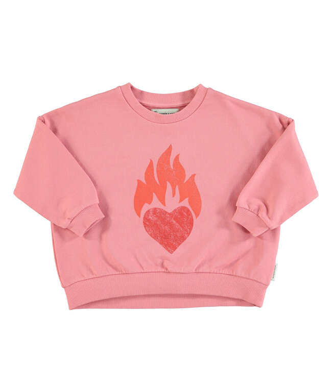 Piupiuchick sweatshirt | pink w/ heart print