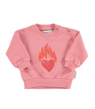 Piupiuchick sweatshirt | B pink w/ heart print