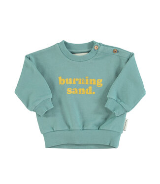 Piupiuchick sweatshirt | B green w/ "burning sand" print