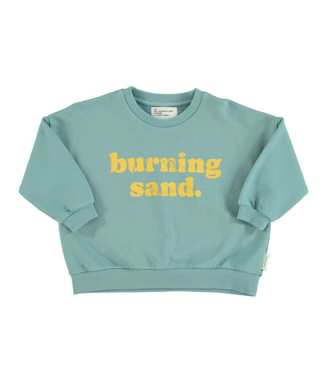 Piupiuchick sweatshirt | green w/ "burning sand" print