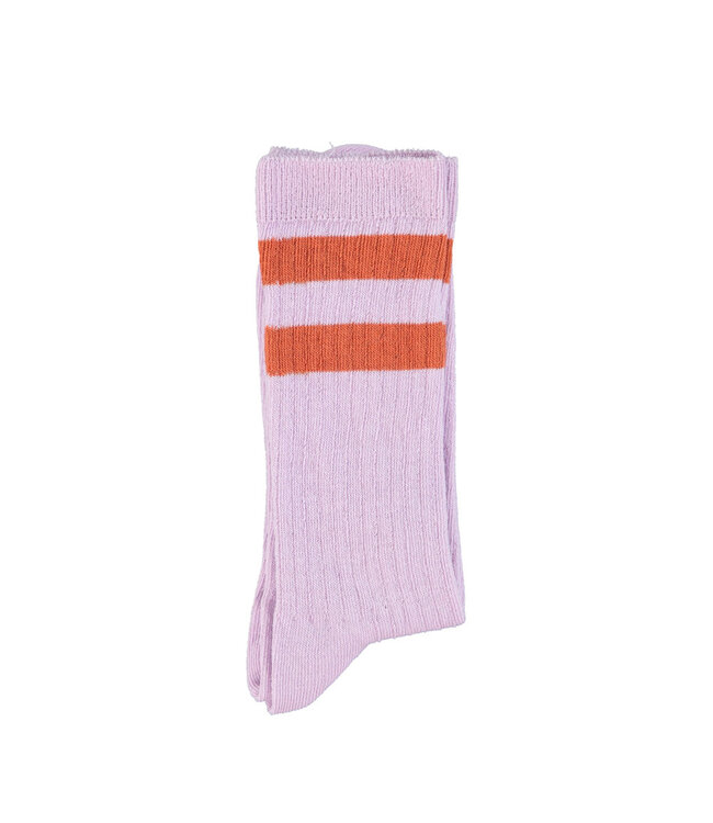Piupiuchick socks | lavender w/ terracotta stripes