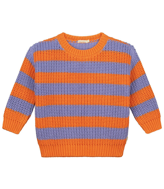 Yuki Kidswear Chunky Knitted Sweater - HAPPY STRIPES