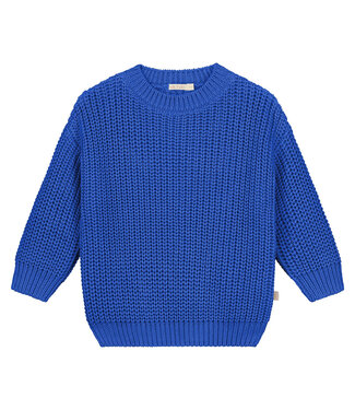 Yuki Kidswear Chunky Knitted Sweater - BLUEBERRY