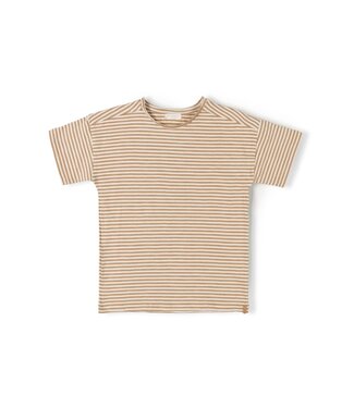 NixNut Com Tshirt Caramel Stripe