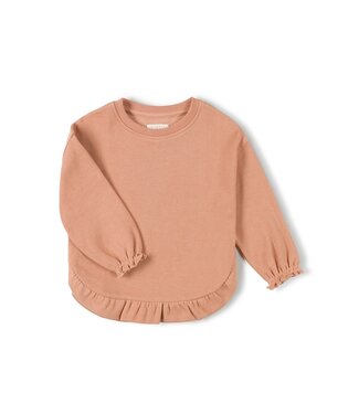 NixNut Ruffled Sweater Peach