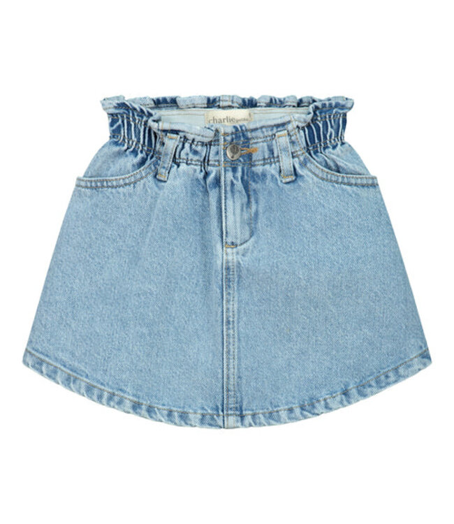 Charlie Petite Inti jeans skirt Light blue