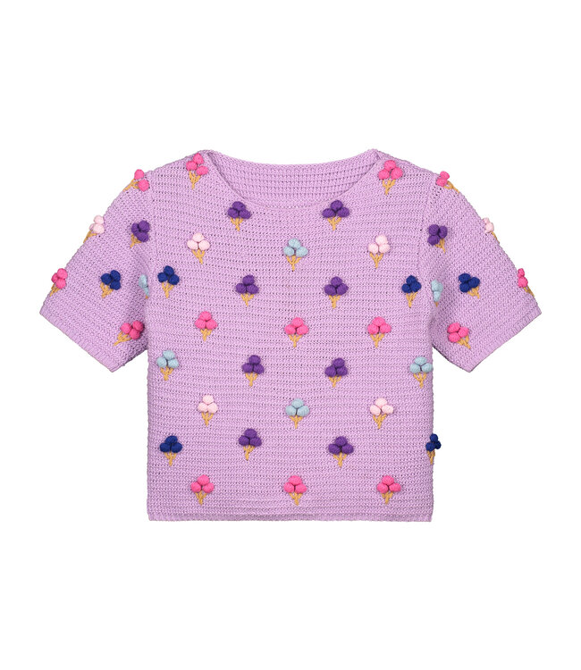 Daily Brat Ice knitted t-shirt lavender (DB1207)