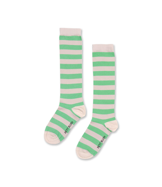 Petit Blush Knee socks stripes Green