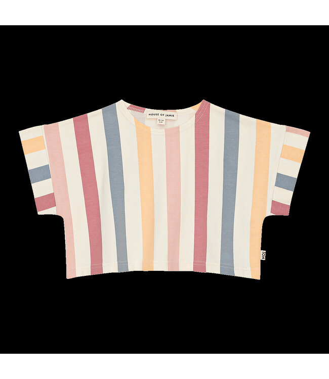 House of Jamie Relaxed Tee Rainbow Stripes