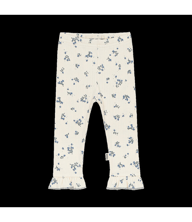 House of Jamie Frill Leggings Stone Blue Floral