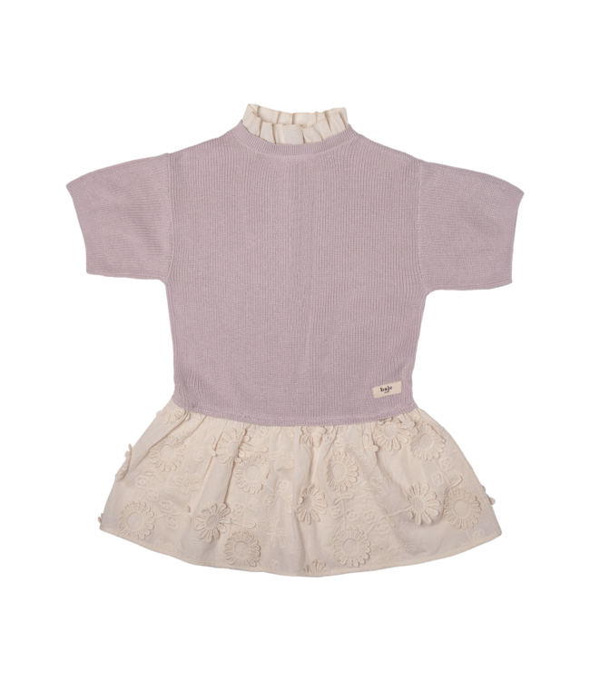 Baje Studio Mesi knit dress embroidery skirt Lilac