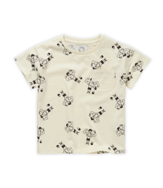 Sproet & Sprout T-shirt pocket Strong man print