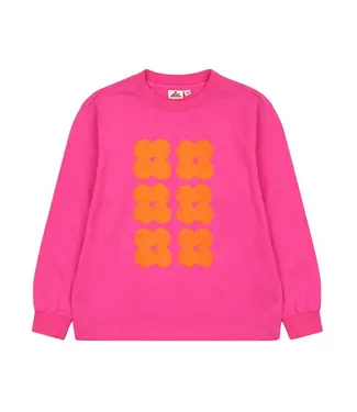 Jelly Mallow Clover Long Sleeve T-Shirt Pink