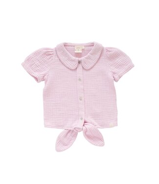 Navy Natural Faye blouse pink mousseline