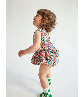 Bobo Choses Baby Confetti all over ruffle woven romper