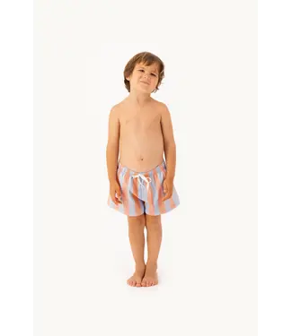 Tiny Cottons STRIPES TRUNKS blue-grey/papaya