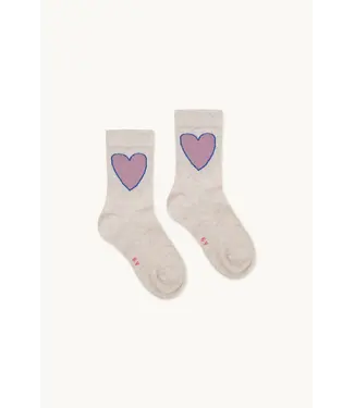 Tiny Cottons HEART MEDIUM SOCKS cream melange