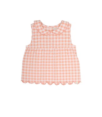 Jenest Tess top Peack orange check