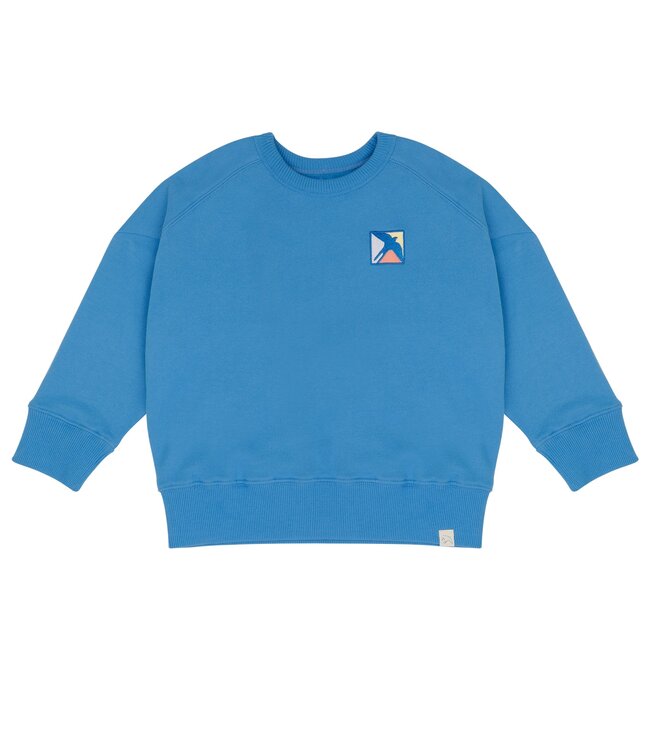 Jenest Sammy badge sweater Bright blue