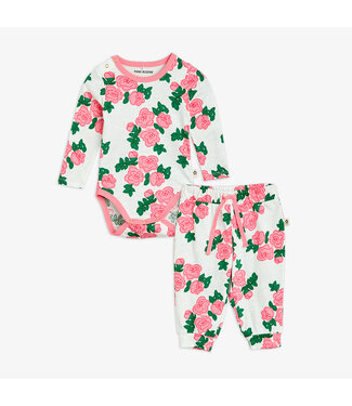 Mini Rodini Roses aop baby set