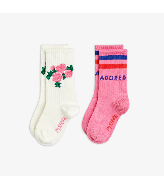 Mini Rodini Roses 2-pack socks