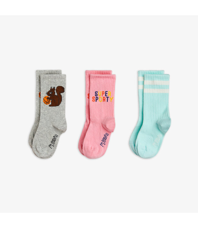 Mini Rodini Super sporty 3-pack socks