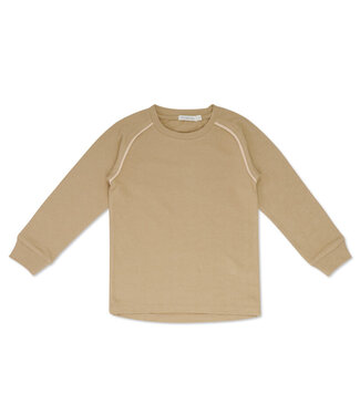 Phil&Phae Textured crewneck raglan top Golden kelp